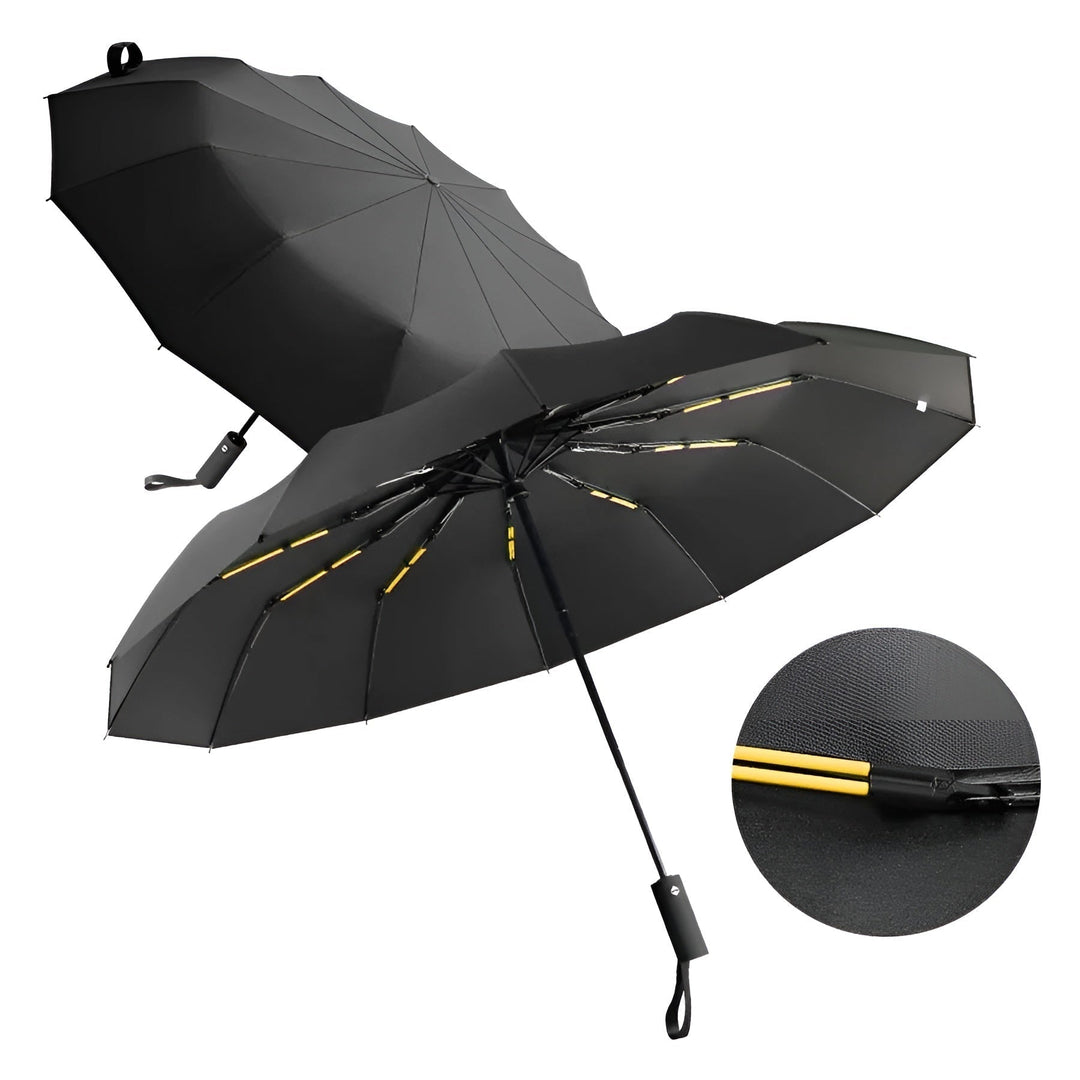 All-Weather Auto-Open Compact Umbrella with UV Protection