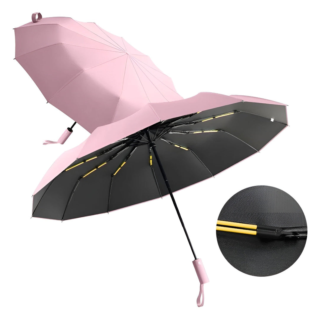 All-Weather Auto-Open Compact Umbrella with UV Protection