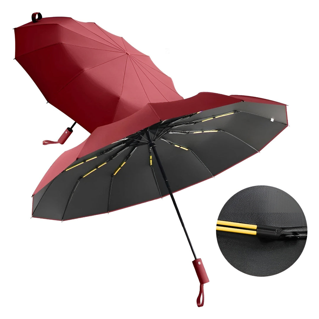 All-Weather Auto-Open Compact Umbrella with UV Protection