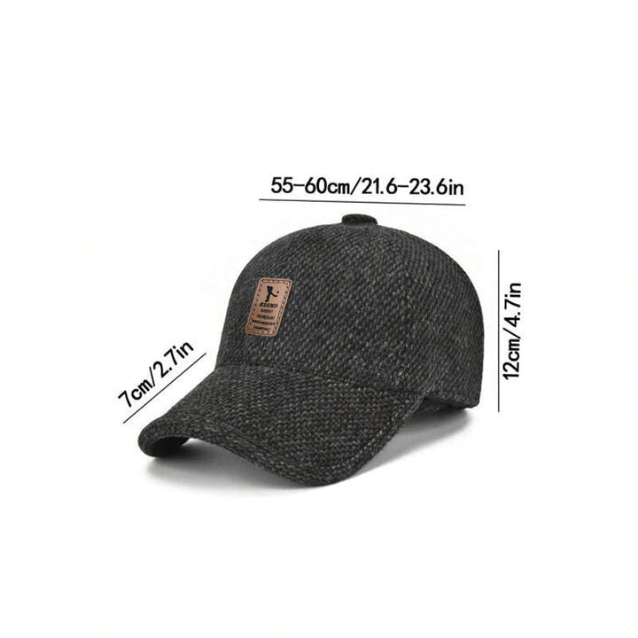 Warm winter cap for men with ear flaps