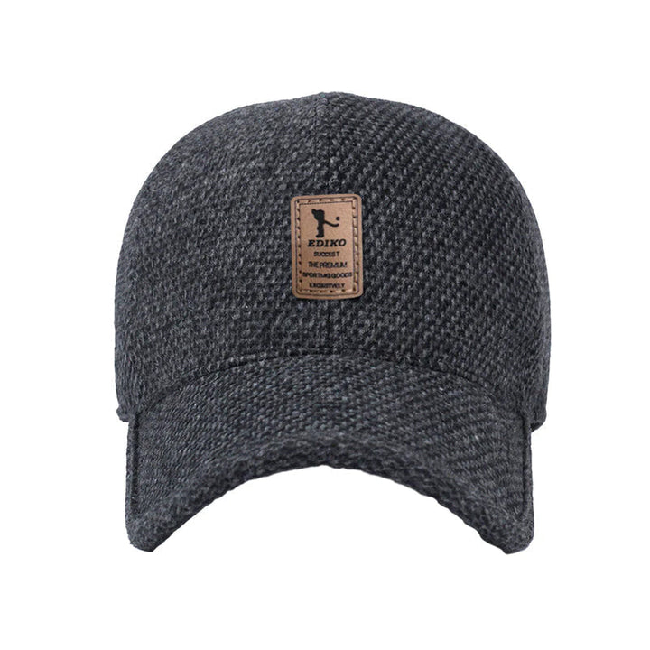 Warm winter cap for men with ear flaps