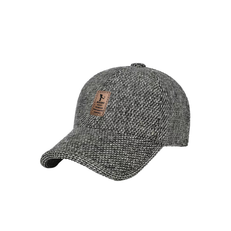 Warm winter cap for men with ear flaps