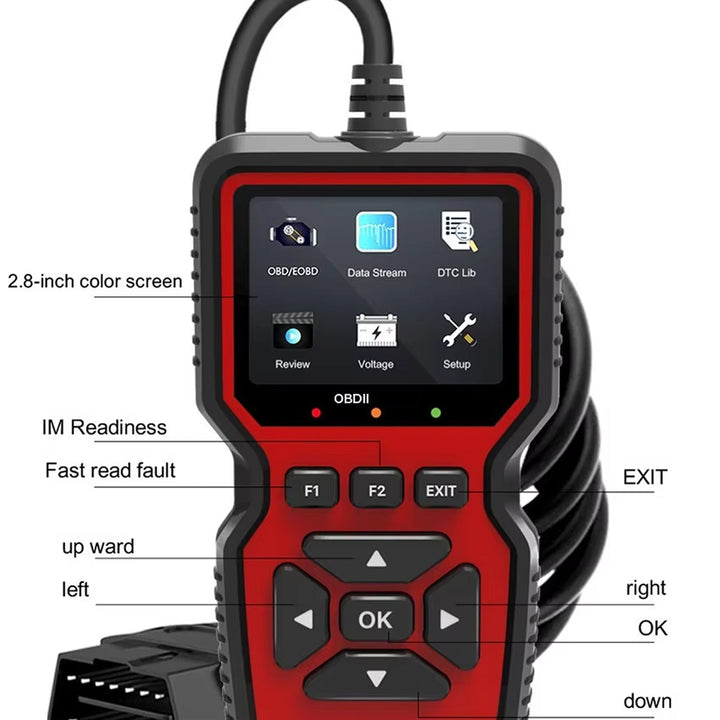 Universal OBD2 Vehicle Diagnostic Scanner with Live Data Monitoring