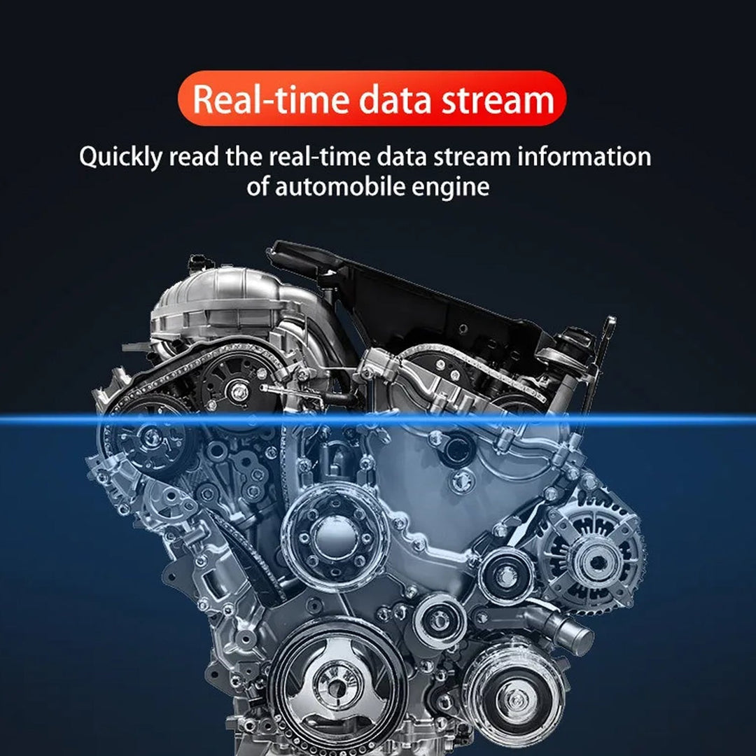 Universal OBD2 Vehicle Diagnostic Scanner with Live Data Monitoring