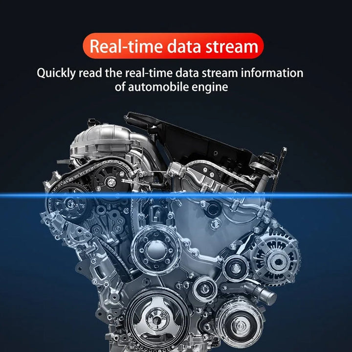 Universal OBD2 Vehicle Diagnostic Scanner with Live Data Monitoring