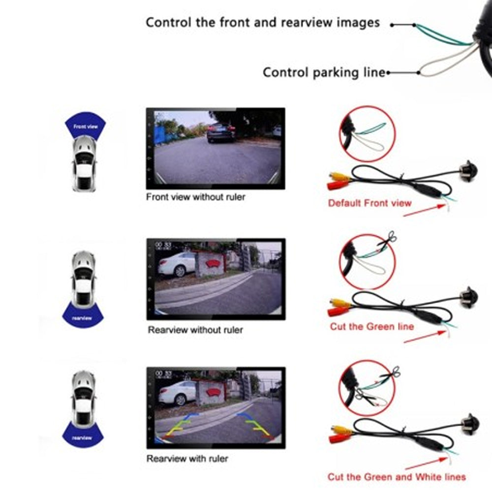 Ultra-Wide 180° Rear View Camera System with 4K CCD Technology and Smart Parking Assist