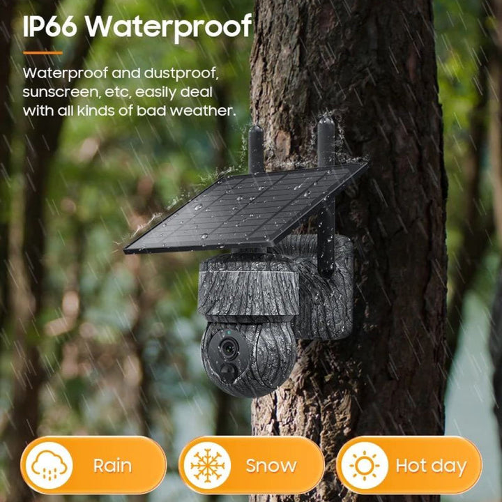 Solar-Powered 4MP Pan-Tilt Wildlife and Property Monitoring Camera with 4G Connectivity