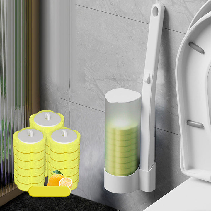 Disposable Toilet Cleaning Tool with Sponge Head