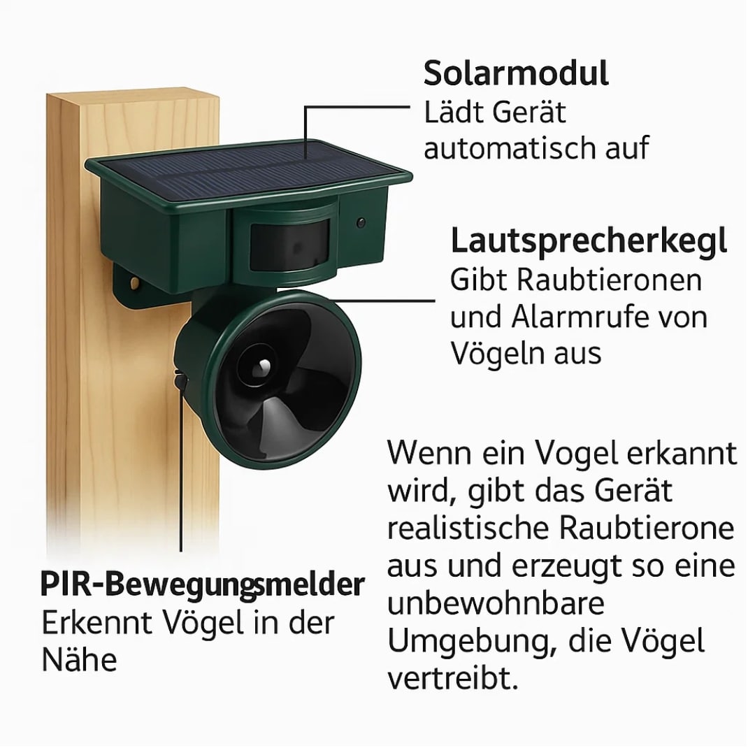 Scare Away Pigeons from Balcony & Garden | Bird Repellent Device | BirdBlock