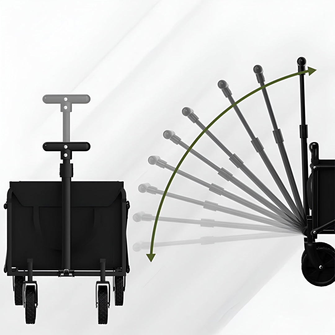 Compact Four-Wheel Folding Cargo Wagon for Shopping and Outdoor Transport