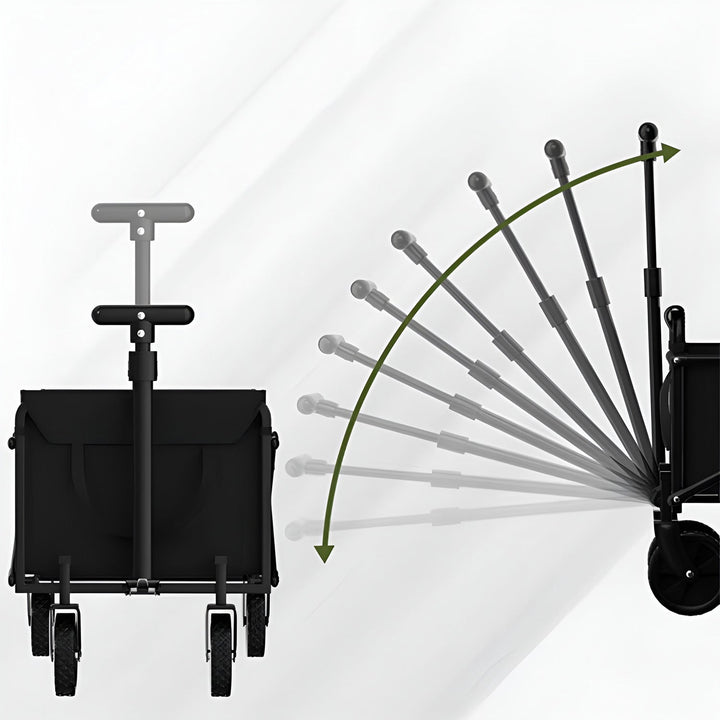 Compact Four-Wheel Folding Cargo Wagon for Shopping and Outdoor Transport