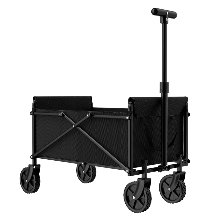 Compact Four-Wheel Folding Cargo Wagon for Shopping and Outdoor Transport