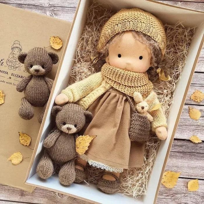 Handcrafted Wool Soft Doll - Natural Materials, Durable Toy