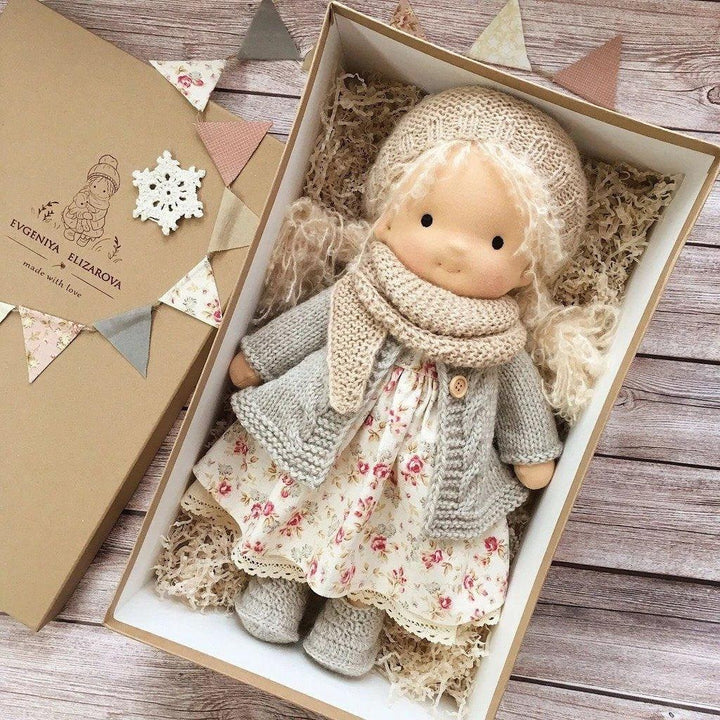 Handcrafted Wool Soft Doll - Natural Materials, Durable Toy