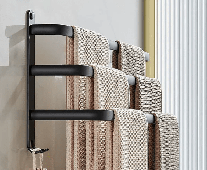 Bathroom Shelf - FlexRack Wall-Mounted Towel Rack