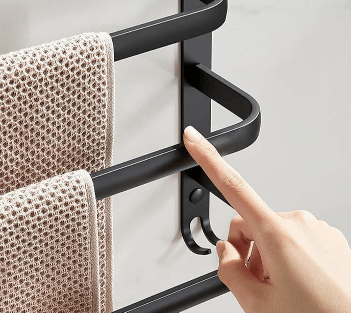 Bathroom Shelf - FlexRack Wall-Mounted Towel Rack