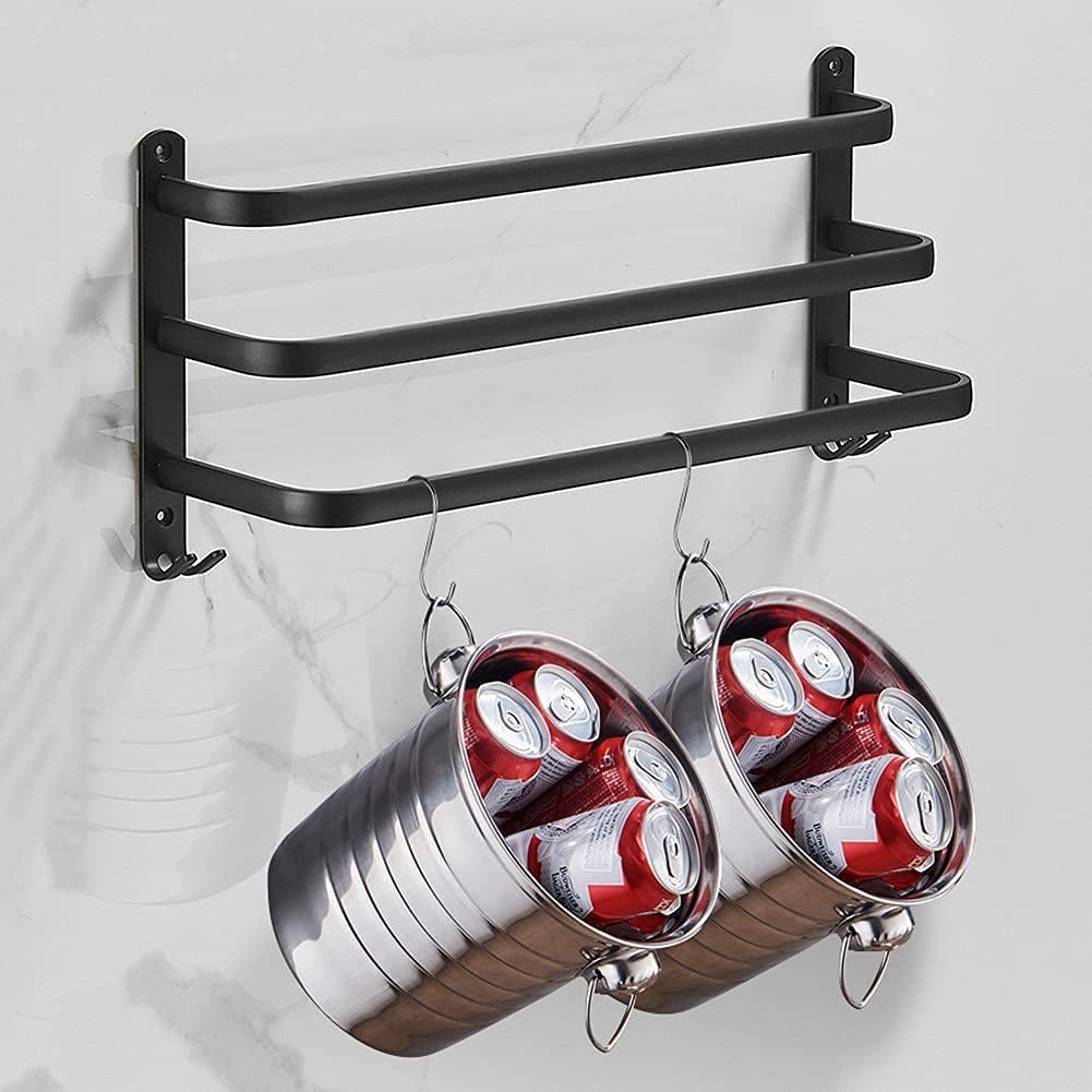Bathroom Shelf - FlexRack Wall-Mounted Towel Rack