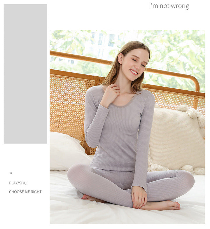 ThermaLuxe Women's Thermal Base Layer Set with Mock Neck & Pants