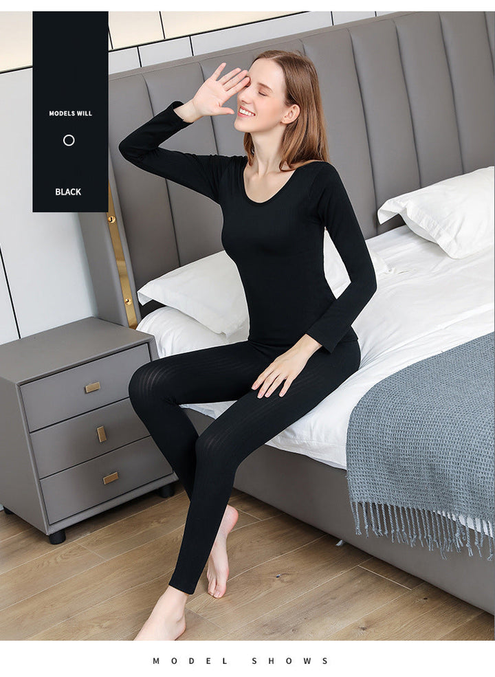 ThermaLuxe Women's Thermal Base Layer Set with Mock Neck & Pants