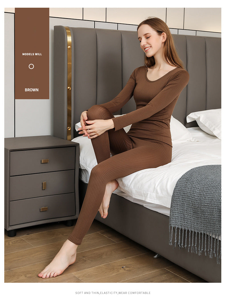 ThermaLuxe Women's Thermal Base Layer Set with Mock Neck & Pants