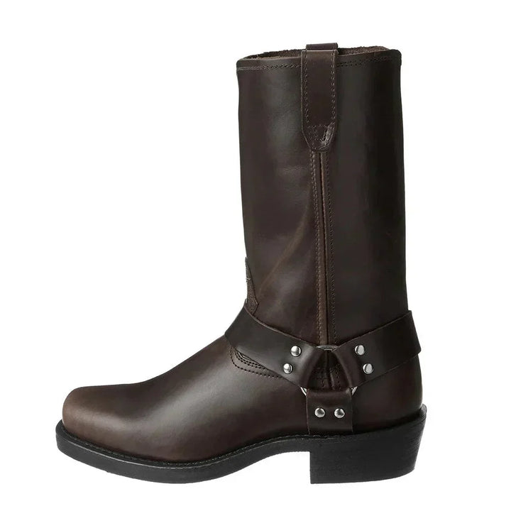 Waterproof Men's Cowboy Boots - Stylish Leather