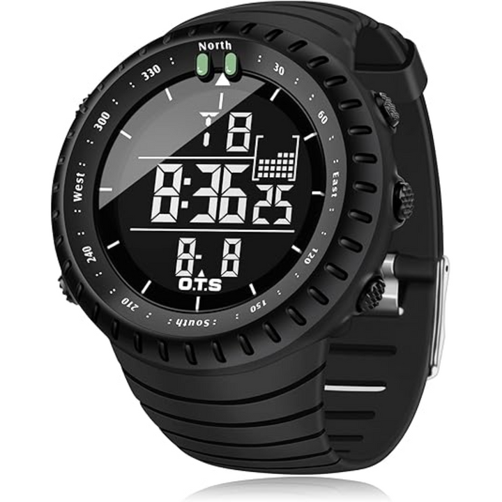 SummitEdge Men's Waterproof Digital Tactical Sports Watch with LED