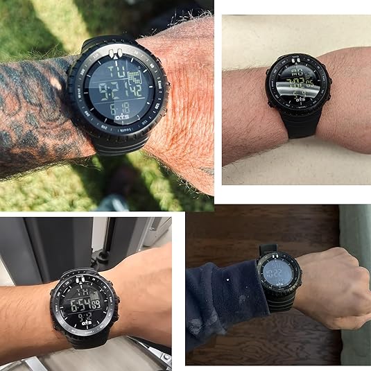 SummitEdge Men's Waterproof Digital Tactical Sports Watch with LED
