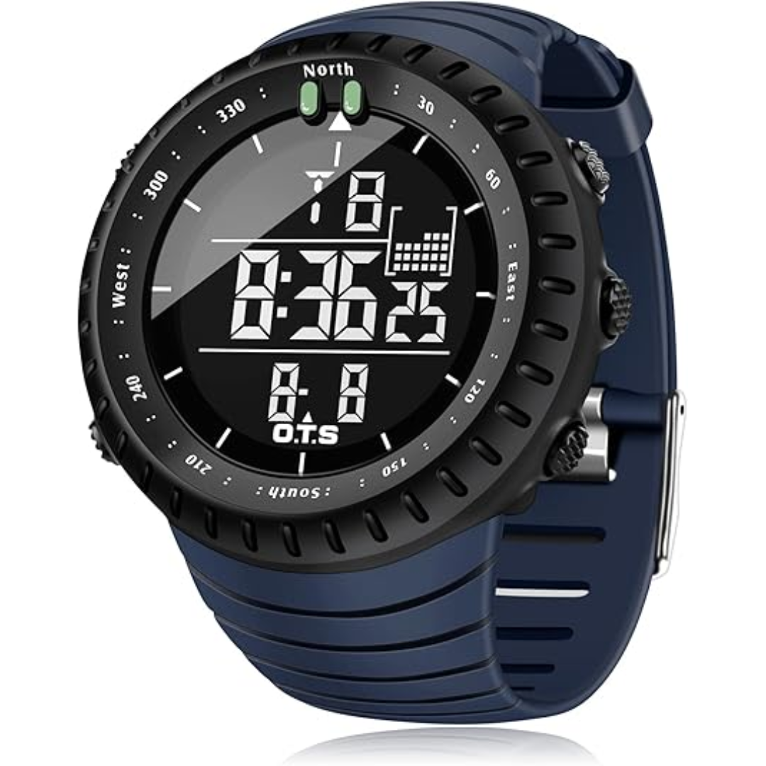 SummitEdge Men's Waterproof Digital Tactical Sports Watch with LED