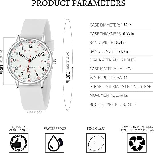 Waterproof Clinical Nurse Watch with Second Hand