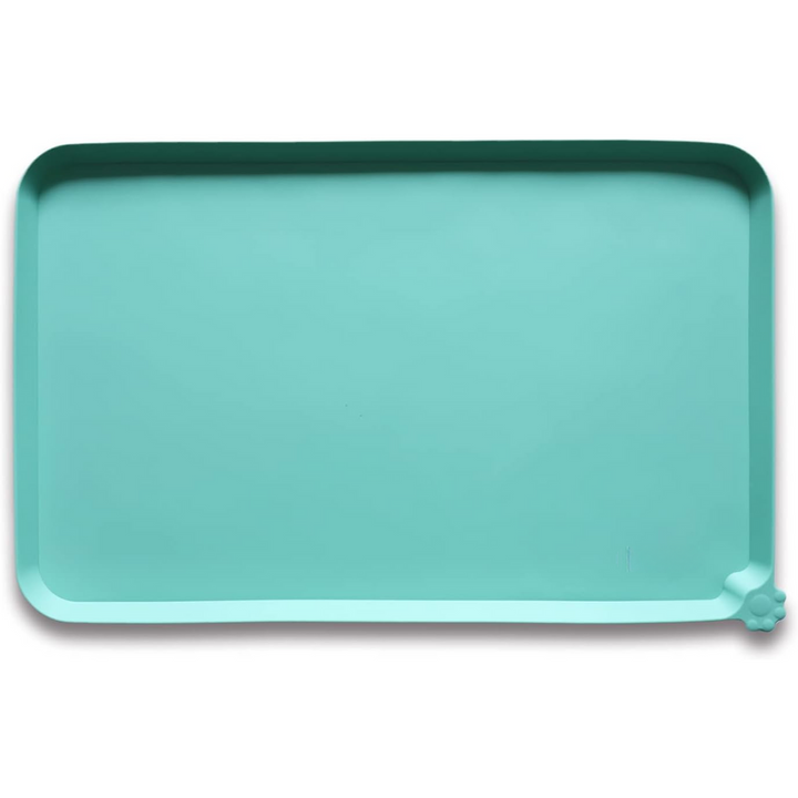 Spillproof Pet Feeding Mat with Raised Edges - Waterproof Floor Protection