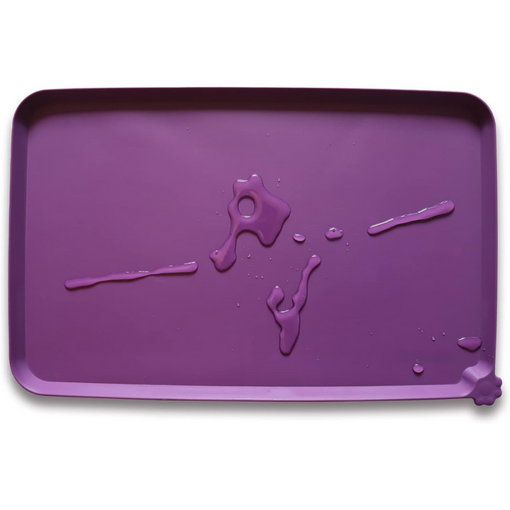 Spillproof Pet Feeding Mat with Raised Edges - Waterproof Floor Protection