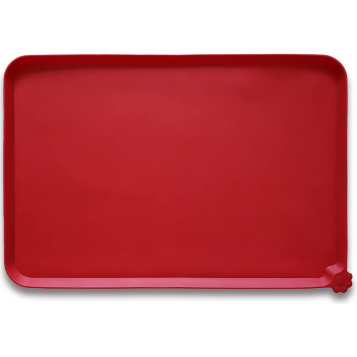 Spillproof Pet Feeding Mat with Raised Edges - Waterproof Floor Protection