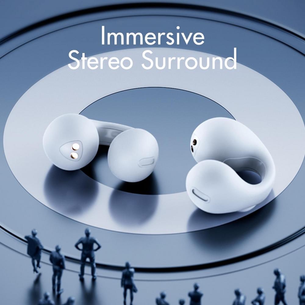 Wireless Open-Ear Bluetooth Earbuds Touch Control and Comfort