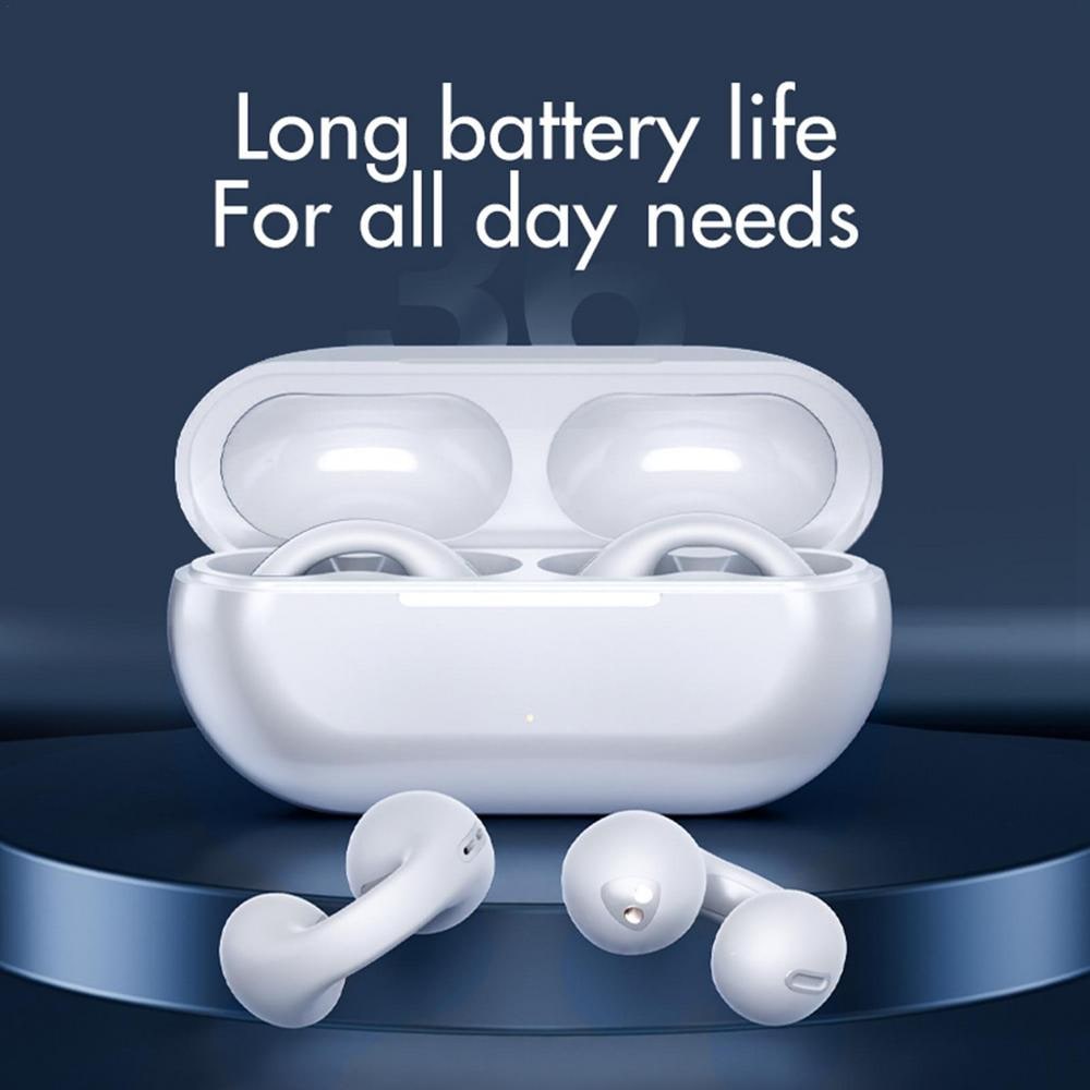 Wireless Open-Ear Bluetooth Earbuds Touch Control and Comfort