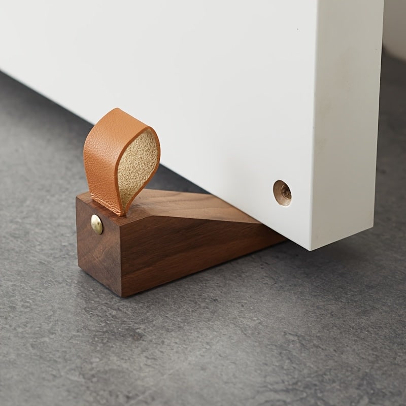 Wooden Door Stopper Minimalist Scandinavian Design Non-Slip Wedge