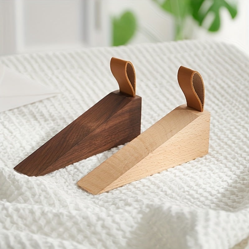 Wooden Door Stopper Minimalist Scandinavian Design Non-Slip Wedge