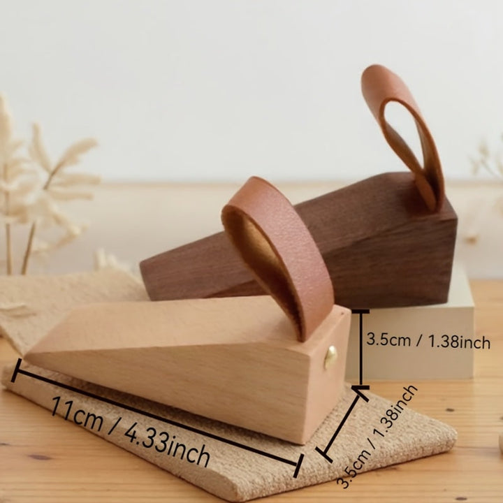 Wooden Door Stopper Minimalist Scandinavian Design Non-Slip Wedge