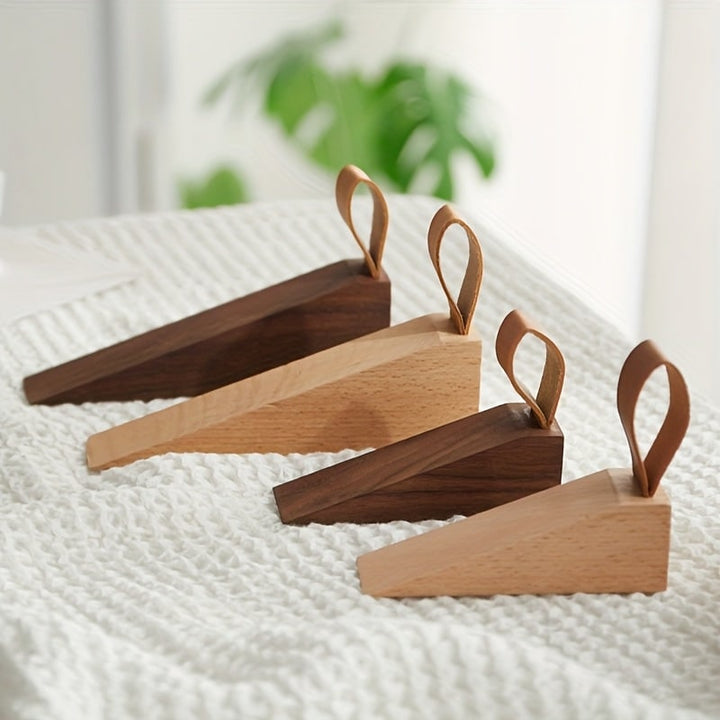 Wooden Door Stopper Minimalist Scandinavian Design Non-Slip Wedge