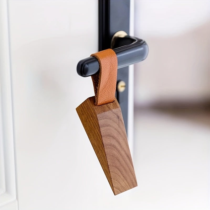 Wooden Door Stopper Minimalist Scandinavian Design Non-Slip Wedge