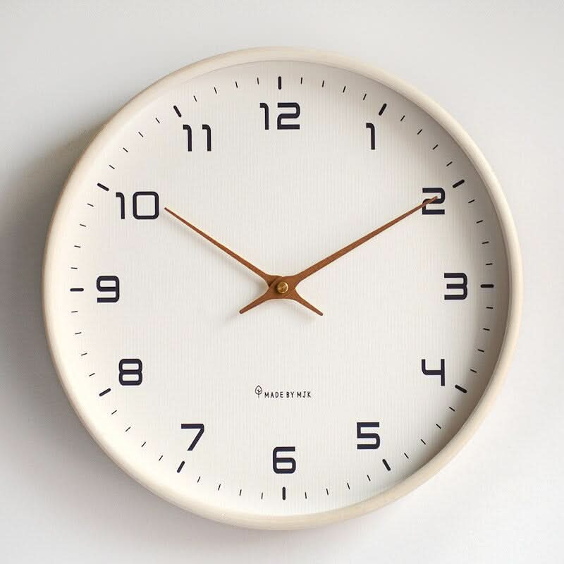 Silent Scandinavian Wooden Wall Clock - 30cm Minimalist Design