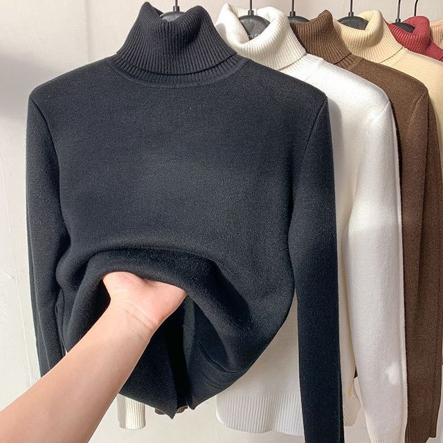 Zephyrine | Women's Fleece-Lined Turtleneck Sweater — Plush Interior Warm Winter Pullover in 6 Colors | Westmere