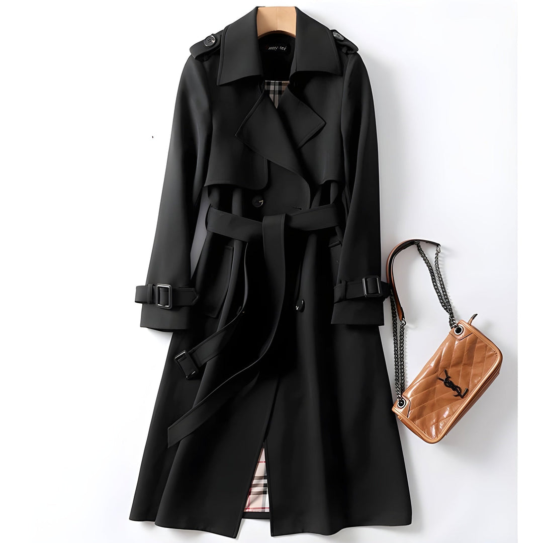 Women's Classic Belted Water-Resistant Trench Coat